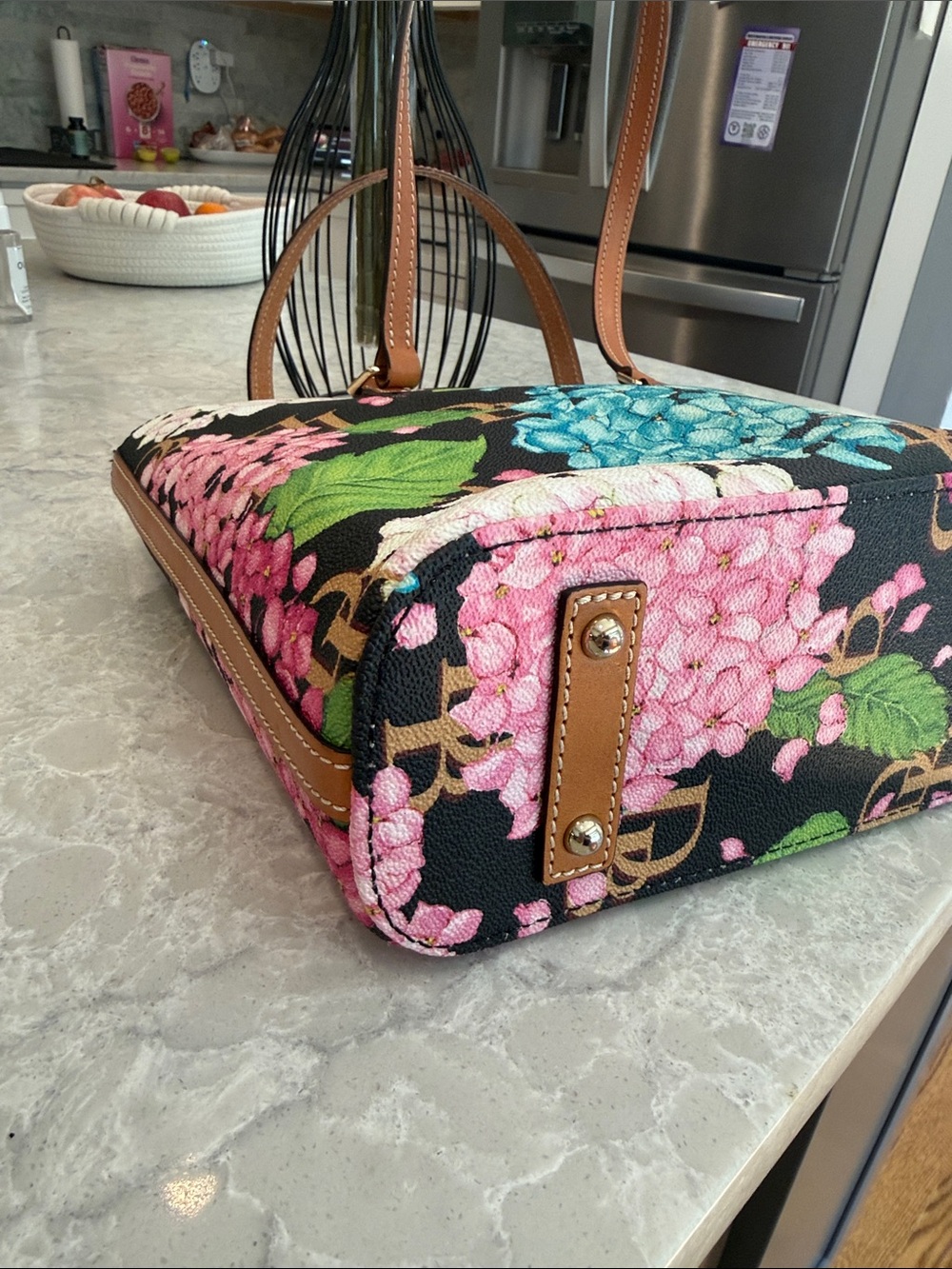 Dooney & Bourke Hydrangea Monogram Miller Shopper Tote - Picture 5 of 7